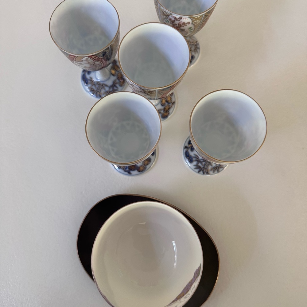 Elegant Japanese tea cups